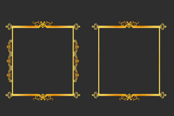 Download Luxury Golden Border &amp; Frame Set Design - Sign Collection