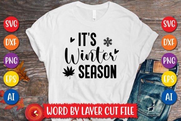 Download It's Winter Season SVG Design - Sign Collection