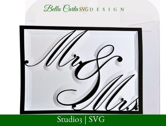 Download Mr and Mrs SVG Layered Wedding Card - Red Collection