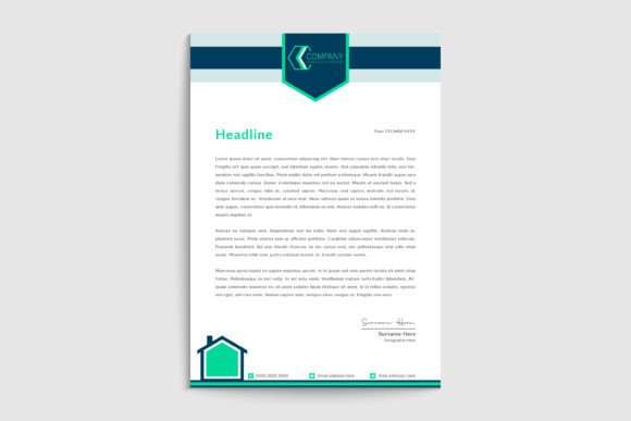 Download Creative Geometric Letterhead Design - Sign Collection