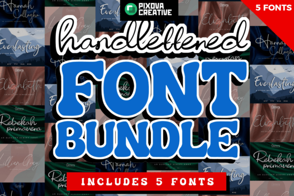 Download Handlettered Script Bundle - Red Collection