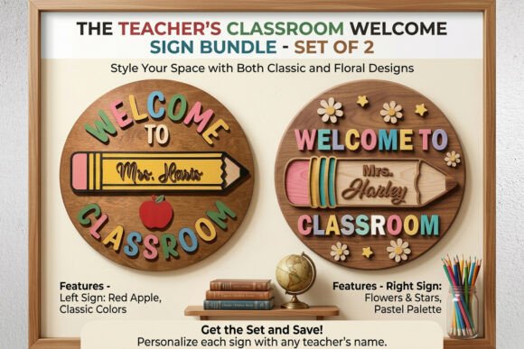 Download Classroom Welcome Sign Laser Cut Bundle - Sign Collection