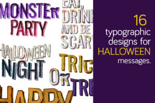 Download 16 Typographic Design for Halloween - Sign Collection