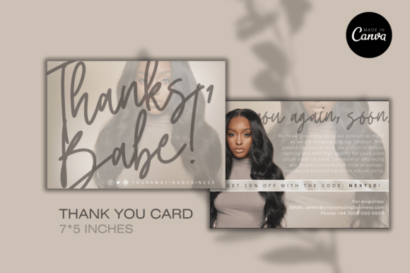Download Thank You Card Hair Business Boutique - Boutique Collection