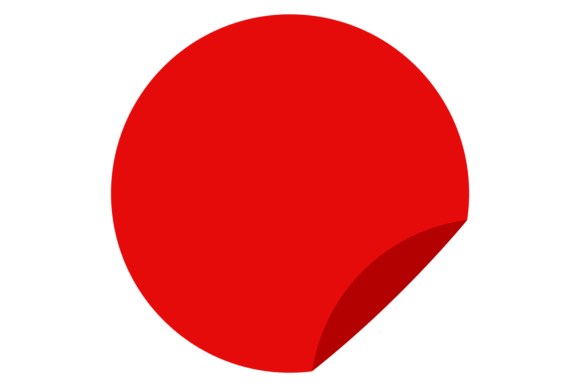 Download Red Label with Curled Edge. Promo Sticke - Red Collection