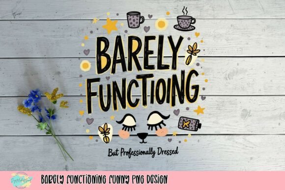 Download Barely Functioning Funny PNG Design - Sign Collection