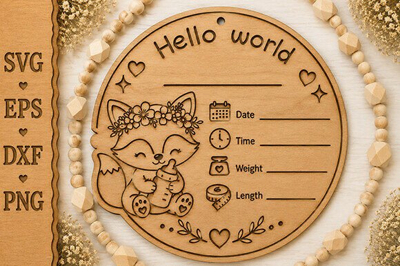 Download Baby Milestone Sign Laser Cut File - Premium Resources