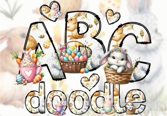 Download Doodle Alphabet Easter PNG Design Font - Sign Collection