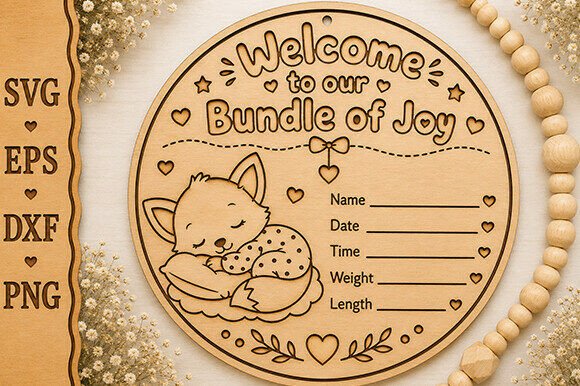 Download Baby Milestone Sign Laser Cut File - Premium Bundle