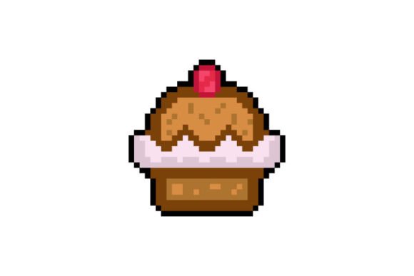 Download Cake Pixel Art Design Vector Isolated - Sign Collection